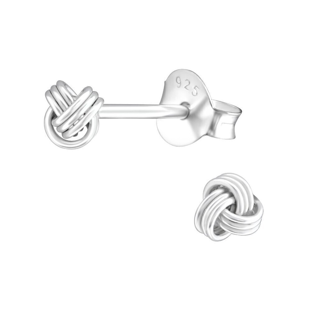 Sterling Silver Knot Ear Studs 3mm